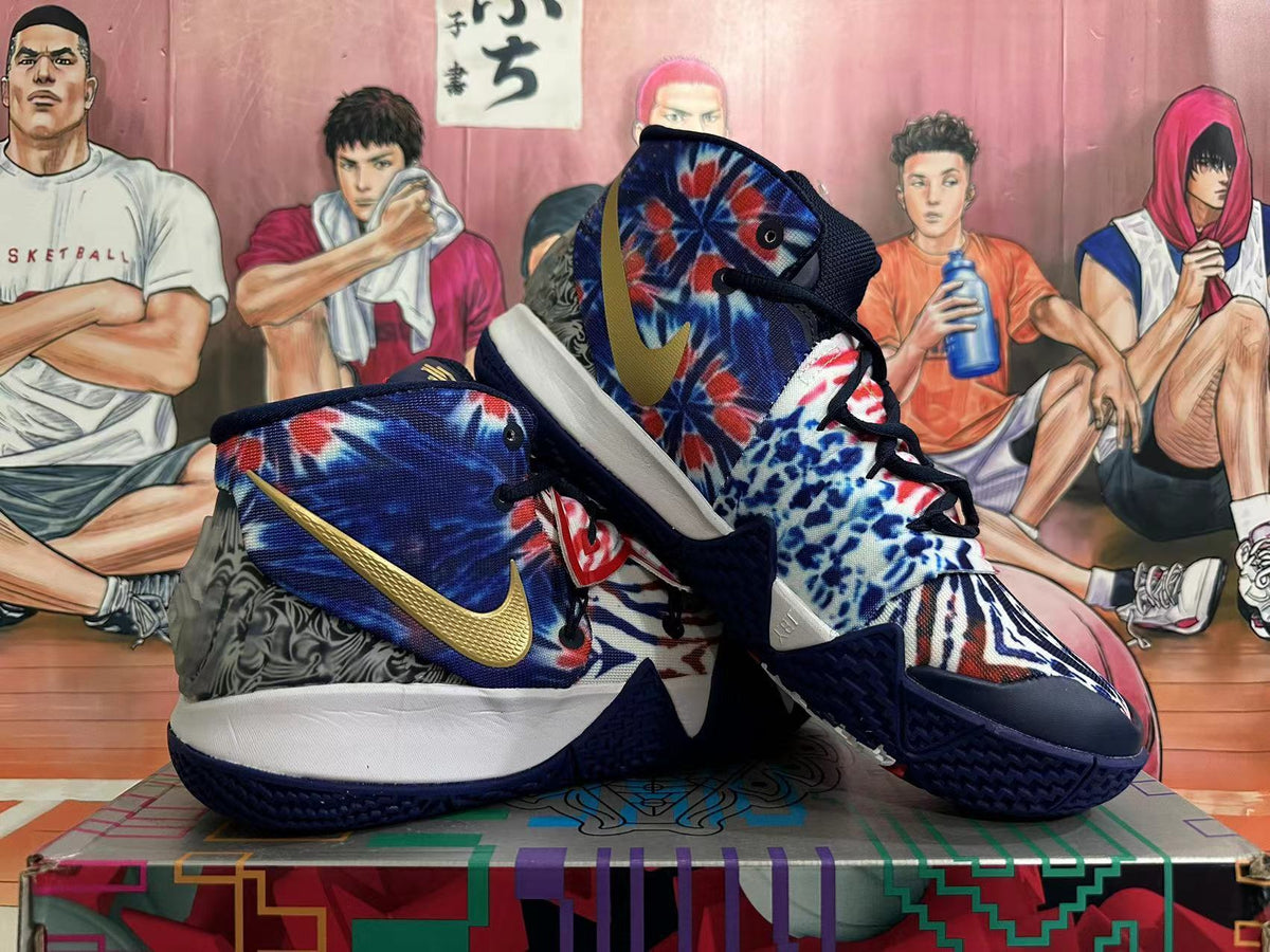Nike Kyrie 4 Basketball Shoes Blue White Red