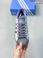Adidas Superstar Sneakers White Purple Gray 2607JGD735A15