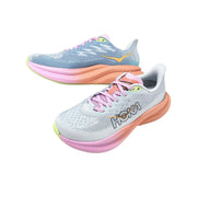 HOKA Running Shoes in Gray, Pink and Lime