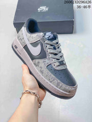 Nike Air Force 1 '07 Low Sneakers in Grey Snakeskin Print