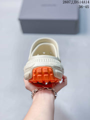 Balenciaga Tire Clog Sandals Off-White Orange 2607JJD514A14