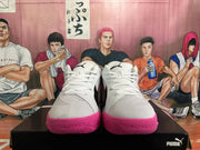 PUMA All-Pro Basketball Shoes White Black Pink