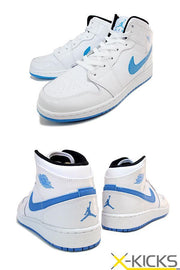 Jordan Air Jordan 1 High White and Royal Blue Sneakers