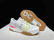 On THE ROGER Advantage Pro Tennis Shoes White Beige Pink