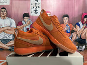Nike Orange Low-Top Sneakers with Tan Swoosh