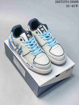 MLB Big Ball Chunky Canvas Hi Sneakers White Blue 2607GYD118A08