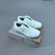 On Cloud X 5 Low-Top Sneakers in White and Mint