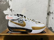 Nike GT Cut 3 Basketball Shoes White Black Gold