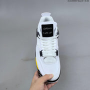 Jordan Air Jordan 4 Retro White Yellow Black Sneakers