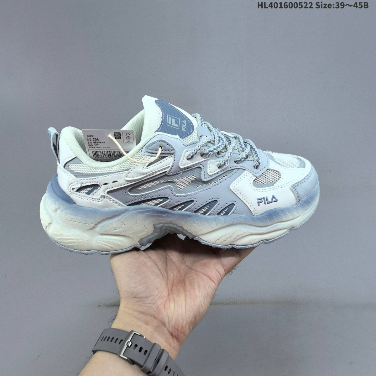 FILA FERN Low-Top Sneakers White and Blue F12M622118FSP