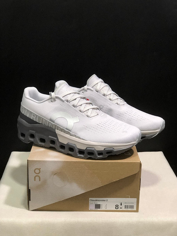 On Cloudmonster 2 Running Shoes, Frost and Rock
