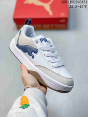 PUMA 2601JDD296A31 White Blue Platform Sneakers