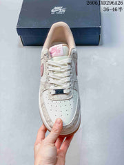 Nike Air Force 1 '07 Low Sneakers White Pink Gum Sole