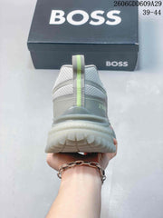 BOSS Grey and Lime Trail-Style Sneakers 06GDD609A29