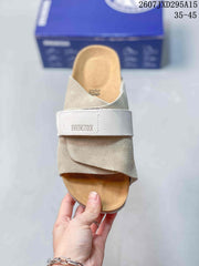 Birkenstock Boston Suede Sandals in Beige
