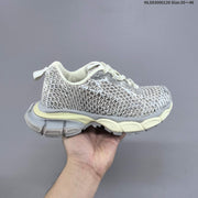 Balenciaga 3XL Fishnet Low-Top Sneakers in Gray