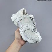 GG-CC Chunky Platform Sneakers in Gray and Pink