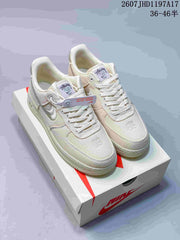 Stussy x Nike Air Force 1 '07 Cream Woven Sneakers
