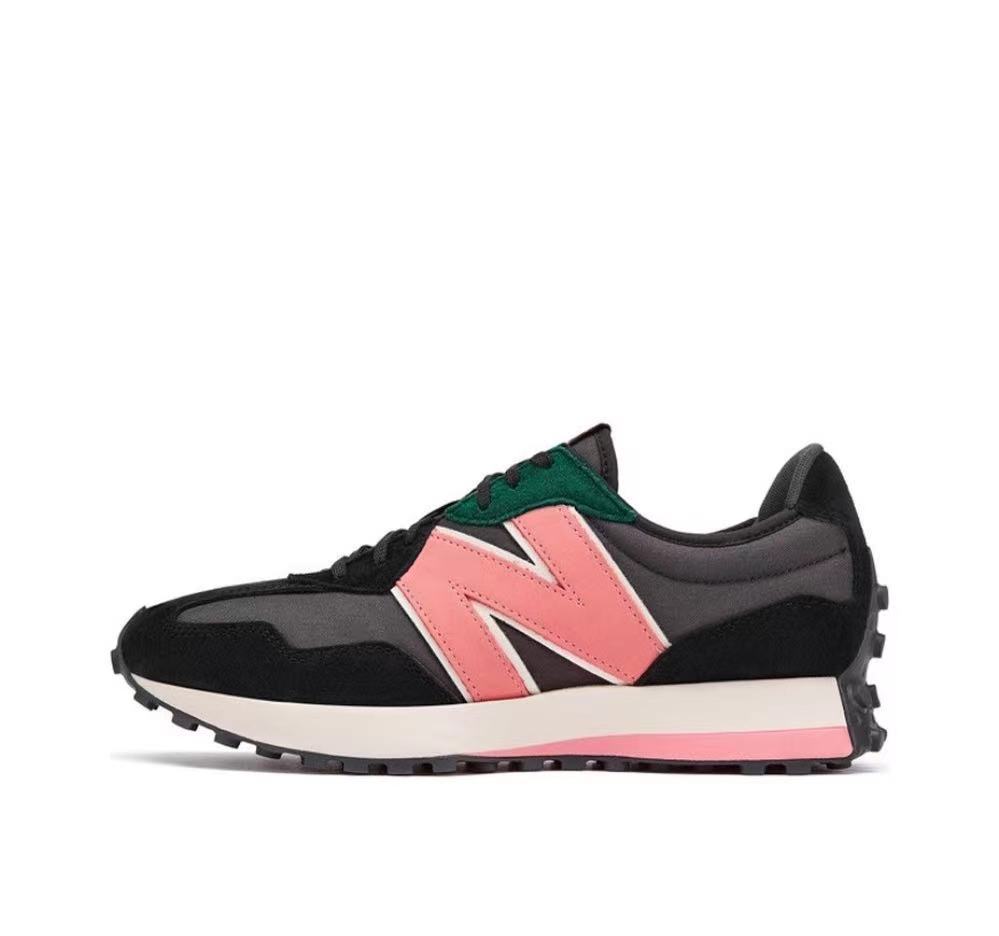 New Balance U327CNT Sneakers in Black, Gray, Pink and Green