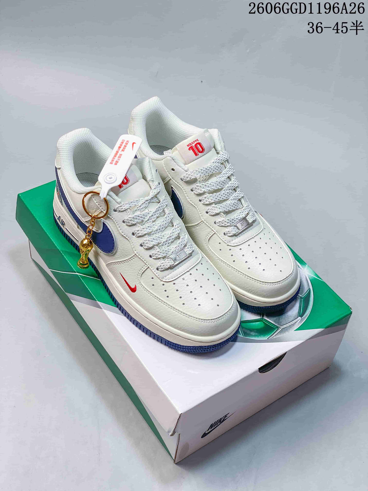 Nike Air Force 1 Low White and Blue Sneakers