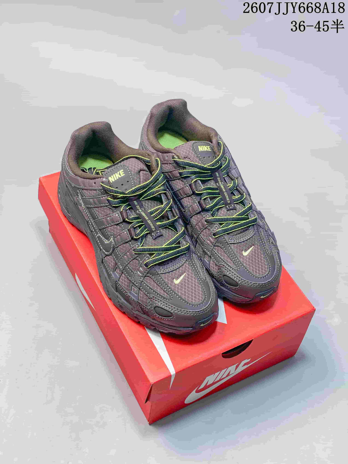 Nike P-6000 Sneakers Dark Gray Neon Green