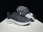 On Cloudsurfer Trail Black and White Trail Running Shoes