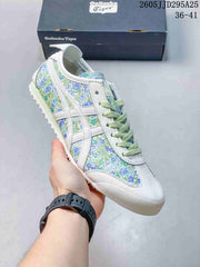 Onitsuka Tiger Floral Sneakers Pink and Green JD295A25