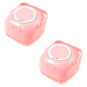 🛁 Pet Silicone Bath & Massage Brush — 2-in-1 Shampoo Dispenser