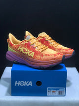 HOKA Speedgoat 6 Trail Running Shoes, Orange and Yellow
