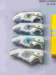 Nike SB Dunk Low x Louis Vuitton-Style Sneakers, Gray and White