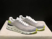 On Cloudnova Form 2 Sneakers, Grey and Fluorescent Green