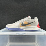 Nike Zoom Basketball Shoes in Off-White and Purple