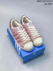 adidas Superstar Pink Leather Sneakers 2607TGD735A15