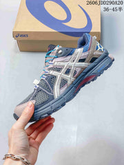 ASICS Tiger Gel-Kahana 8 Trail Sneakers in Gray, Pink & Navy