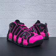 Nike Air More Uptempo Black and Pink Sneakers
