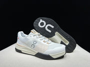 On The Roger Advantage Pro White and Beige Court Sneakers