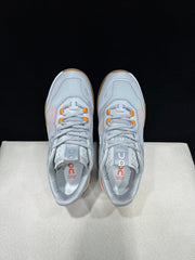 On THE ROGER Advantage Pro Tennis Shoes, Grey and Orange