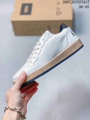 Golden Goose Ball Star Leather Sneakers White Navy Star 2607TGY557A17