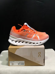 On Cloudsurfer Running Shoes in Coral and White