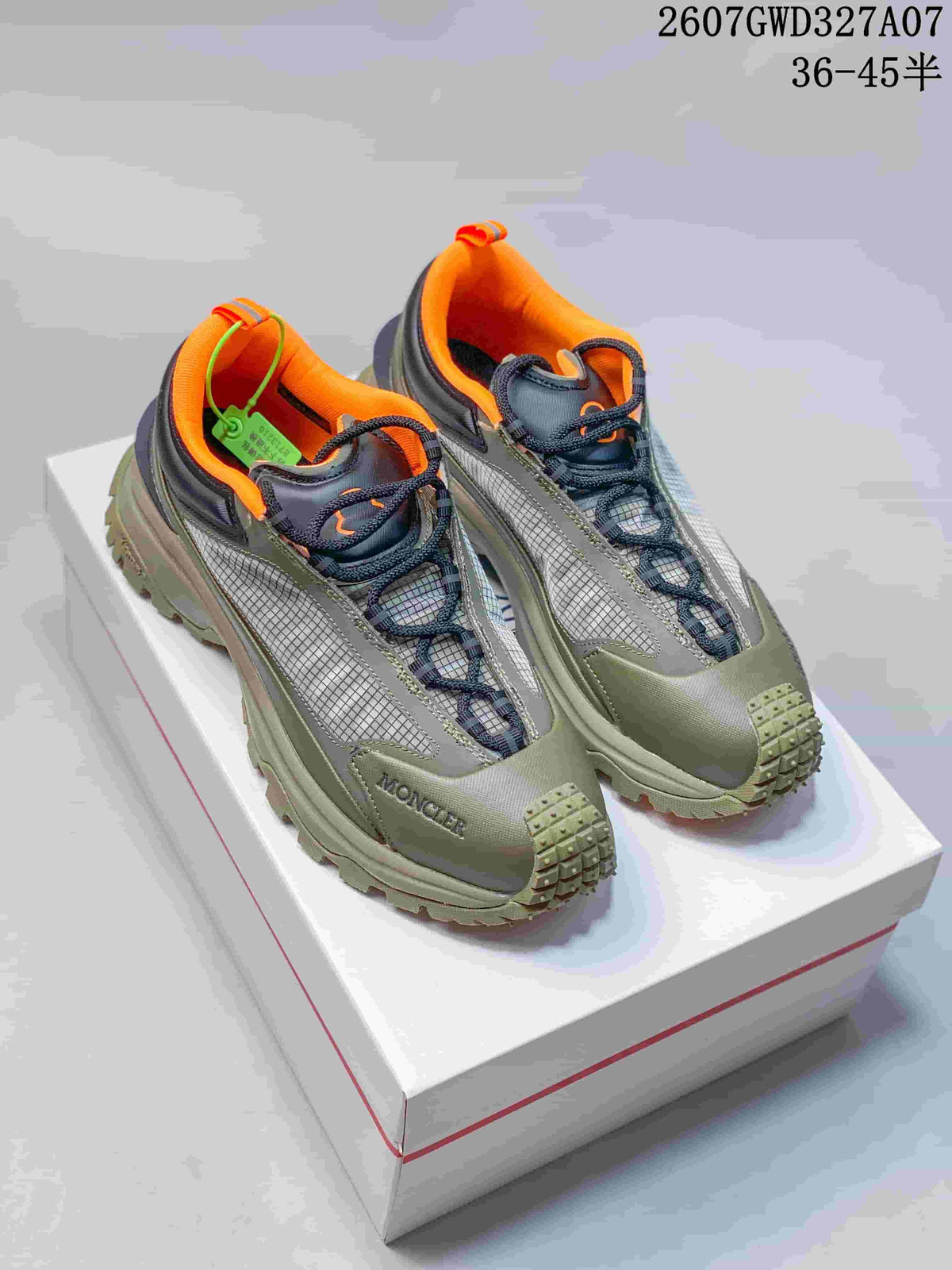 Moncler Grenoble Trailgrip Lite2 Sneakers Olive Orange 2607GWD327A07