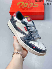 Jordan 1 Low OG SP Travis Scott x Fragment Design White Navy Red