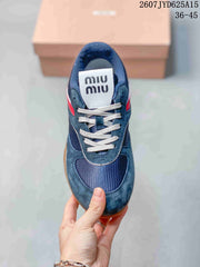 Miu Miu Gymnasium Low-Top Sneakers Navy Red 2607JYD625A15