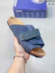 Birkenstock Boston Suede Sandals Blue 2607JXD295A15