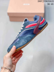 Miu Miu Gymnasium Low-Top Sneakers Navy Red 2607JYD625A15