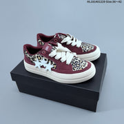 AMIRI Star Low-Top Sneakers with Leopard Print Details