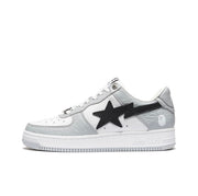BAPE STA Low Sneakers in Gray and White