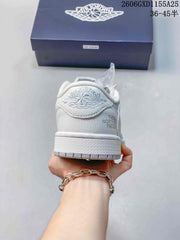 Jordan Low-Top Sneakers in White and Light Grey