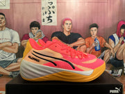 PUMA All-Pro Basketball Shoes, Pink and Gold