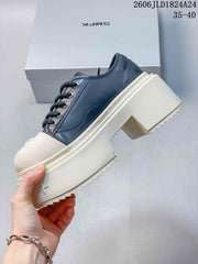 SMFK Future Ripple Platform Low-Top Sneakers, Black and Ivory