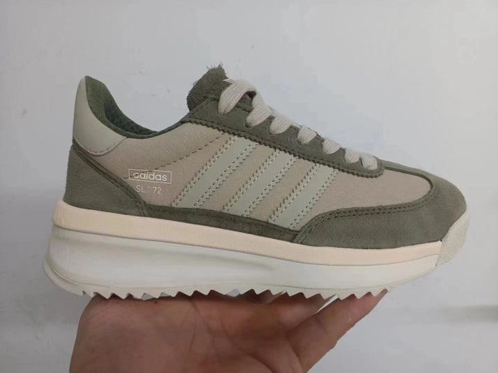 adidas SL 72 Platform Sneakers in Gray and Green